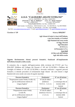 Circolare n&deg; 129 del 09-01-2017 Reclutamento Allievi