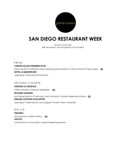 SDRW Dinner - San Diego - San Diego Restaurant Week