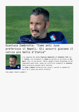 Gianluca Zambrotta - Mundo Napoli Sport 24