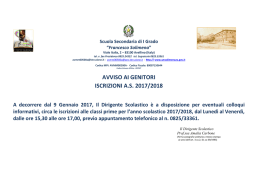 Iscrizioni 2017/2018 - Istituto Solimena Avellino