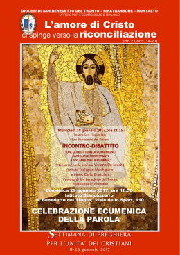 locandina ecumenica2017 - Diocesi di S. Benedetto del Tronto