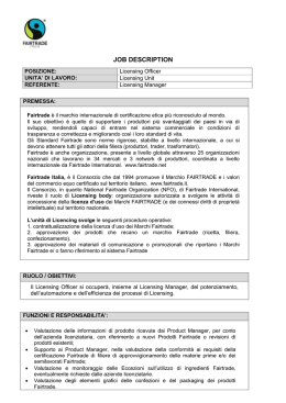 job description - Fairtrade Italia