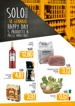 Mercoled&igrave; 18 gennaio