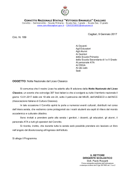 leggi tutto - Convitto Nazionale "Vittorio Emanuele II" Cagliari