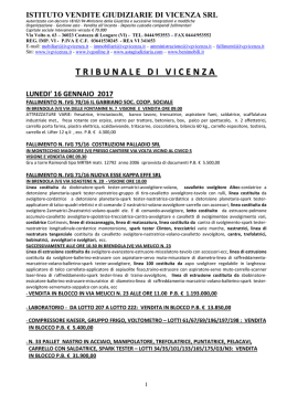 bollettino aste gennaio 2017 - Istituto Vendite Giudiziarie di Vicenza
