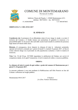 ordinanza chiusura scuole comune di montemarano