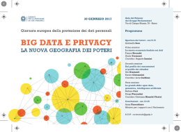 Convegno “Big Data e Privacy. La nuova geografia dei poteri”