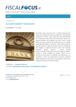accertamenti bancari