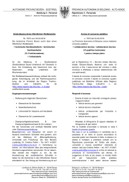 Personale | Amministrazione provinciale | Provincia autonoma di