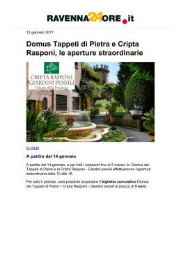 Domus Tappeti di Pietra e Cripta Rasponi, le