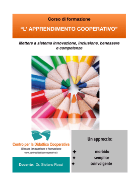 Brochure corso Apprendimento Cooperativo Dr. Rossi