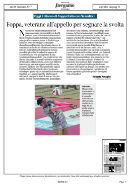 Rassegna Stampa 08.01.2017