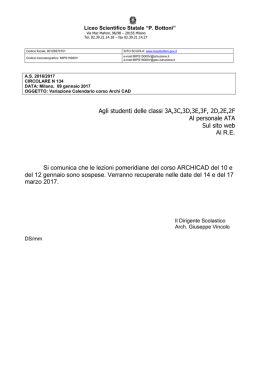Agli studenti delle classi 3A,3C,3D,3E,3F, 2D,2E,2F Al personale