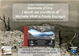 Memorie d`Oro: I Monti del sacrificio di Michele Vitali e