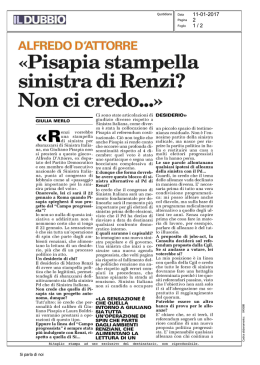 Pisapia stampella di Renzi? Non ci credo