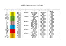 Pratica DAL 17 AL 28 GENNAIO