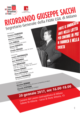 Ric. Giuseppe Sacchi - Fondazione Giuseppe Di Vittorio