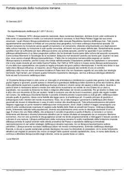 Portata epocale della rivoluzione iraniana