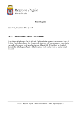 PressRegione - Regione Puglia