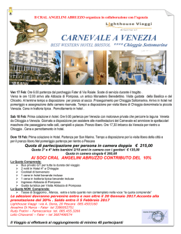 carnevale a venezia - Home Page - Benvenuti nel Cral Angelini
