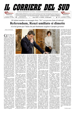 Referendum, Renzi umiliato si dimette