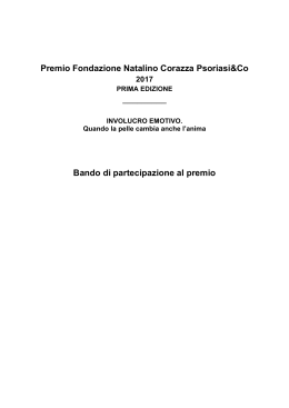 Bando Premio Fondazione Natalino Corazza 2017