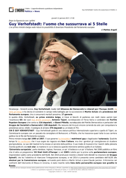 Guy Verhofstadt: l`uomo che sussurrava ai 5 Stelle