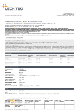 Certificato Bonus su AXA, Swiss Re, Zurich Insurance