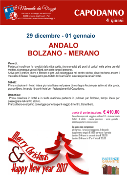 Capodanno Andalo Bolzano e Merano 4 giorni.cdr