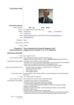 CV Ing. Brean def — Ordine degli Ingegneri della Provincia di Milano