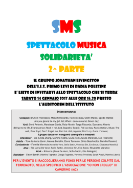 SPETTACOLO MUSICA SOLIDARIETA` 2^ parte