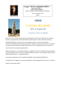 fatima - Divina Misericordia Padova