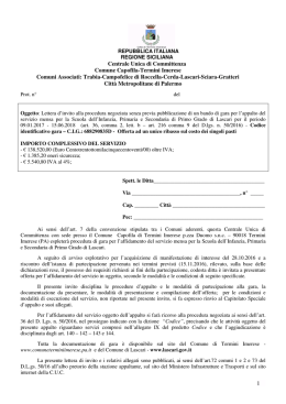 Lettera di invito - Comune di Termini Imerese
