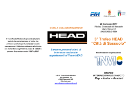 3° Trofeo HEAD “Città di Sassuolo”