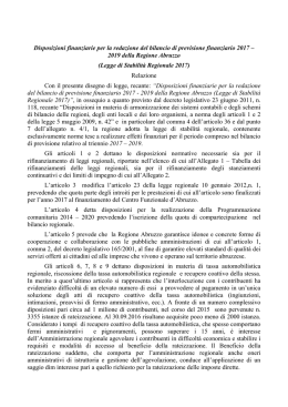 2019 della Regione Abruzzo (Legge di S