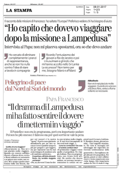 Ho capito che dovevo viaggiare dopo la missione a Lampedusa