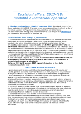 18: modalit&agrave; e indicazioni operative