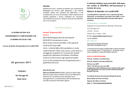 locandina del corso. - Associazione Biologi Piemonte