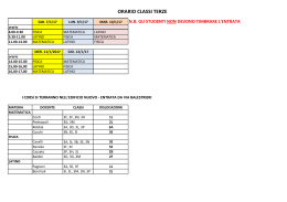 orario classi terze - Liceo Scientifico N.Copernico di Brescia