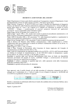 D.D. n. 12/2017 - Università degli Studi di Napoli Federico II