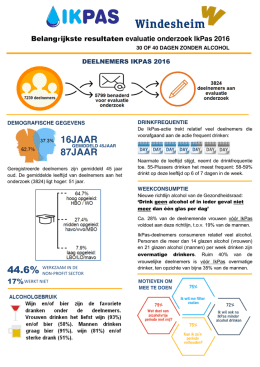 Resultaten onderzoek IkPas 2016, Windesheim 2016