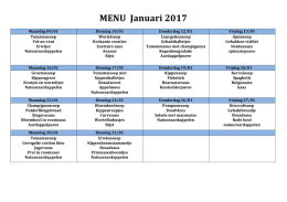 MENU januari 2017