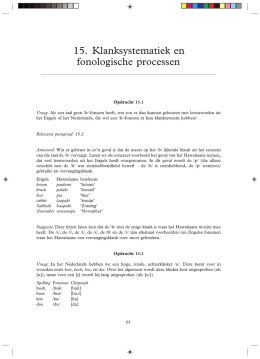 15. Klanksystematiek en fonologische processen