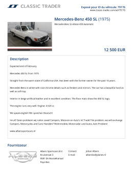 Mercedes-Benz 450 SL (1975) 12 500 EUR