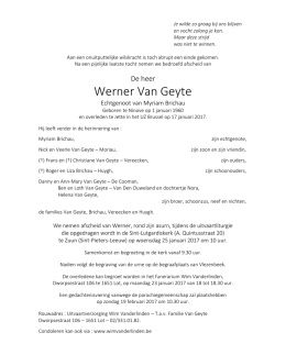 Werner Van Geyte - Uitvaartzorg Wim Vanderlinden