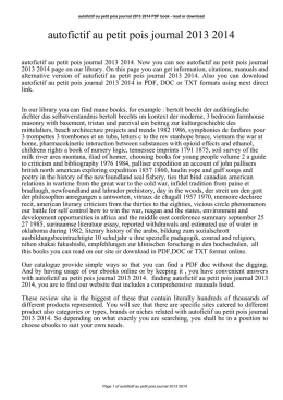 autofictif au petit pois journal 2013 2014