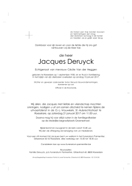 Jacques Deruyck - Funerarium Parmentier Roeselare