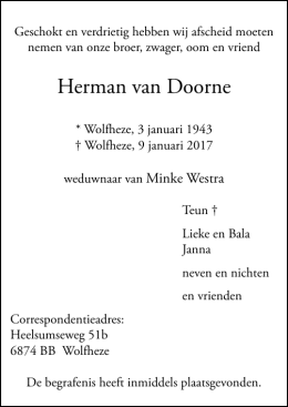 Herman van Doorne