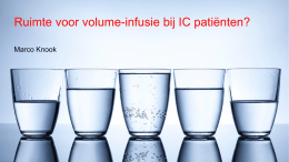 Ruimte voor volume-infusie bij IC patiënten?