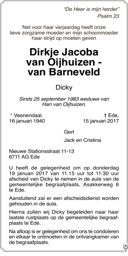 Dirkje Jacoba van Oijhuizen